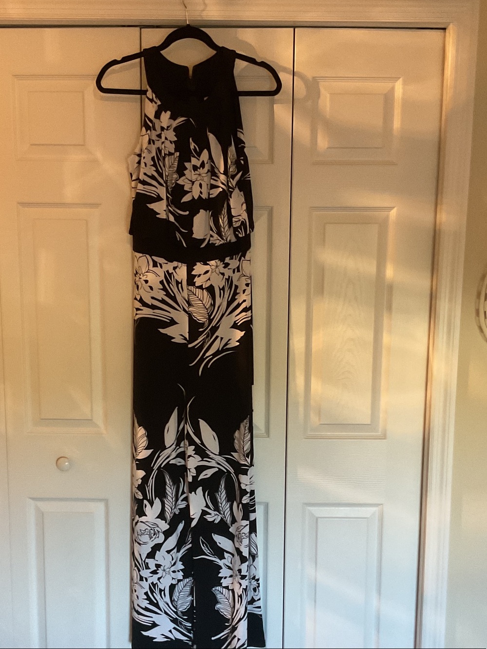 Joseph Ribkoff Black and White Wide Leg Jumpsuit